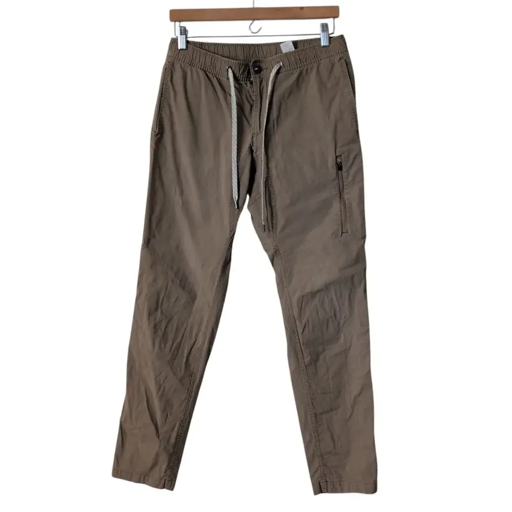 Vuori Mens Brown Khaki Ripstop Cotton Pants Small Medium Climbing Hiking Outdoor